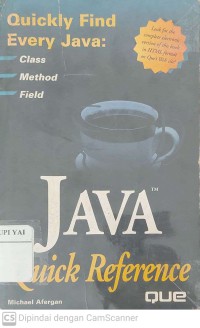 JavaQuick Reference