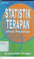 Statistik Terapan untuk Penelitian